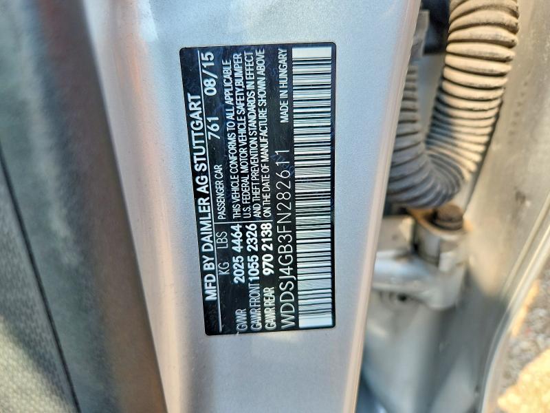 2015 Mercedes-benz Cla მანქანა იყიდება აუქციონზე, vin: WDDSJ4GB3FN282611, აუქციონის ნომერი: 62792796