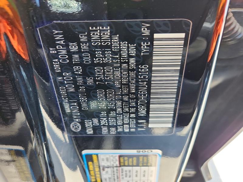 2022 Hyundai Palisade მანქანა იყიდება აუქციონზე, vin: KM8R7DHE6NU415166, აუქციონის ნომერი: 59907706