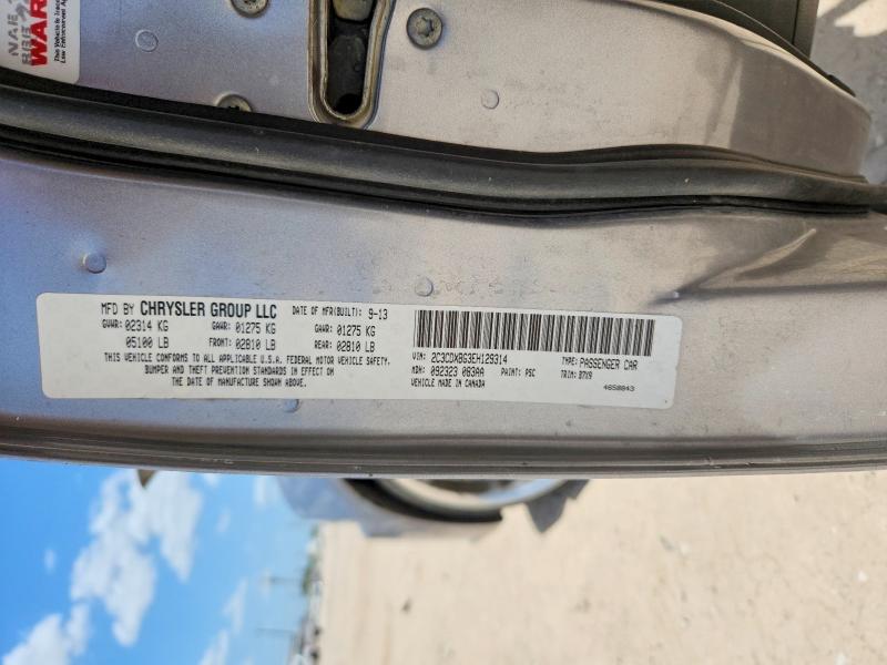 60494706 :رقم المزاد ، 2C3CDXBG3EH129314 vin ، 2014 Dodge Charger مزاد بيع