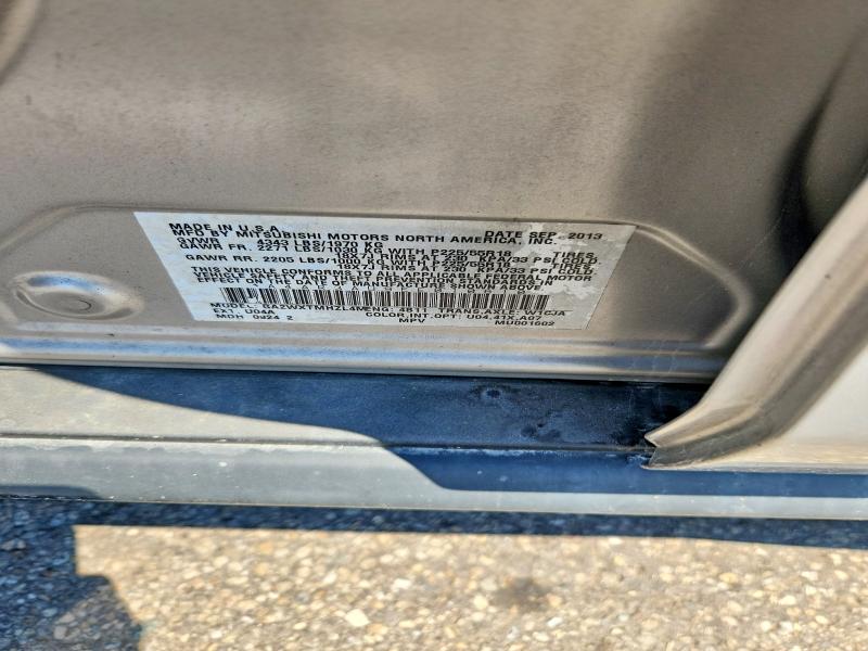 2014 Mitsubishi Outlander Sport მანქანა იყიდება აუქციონზე, vin: 4A4AR3AU9EE010610, აუქციონის ნომერი: 60786136