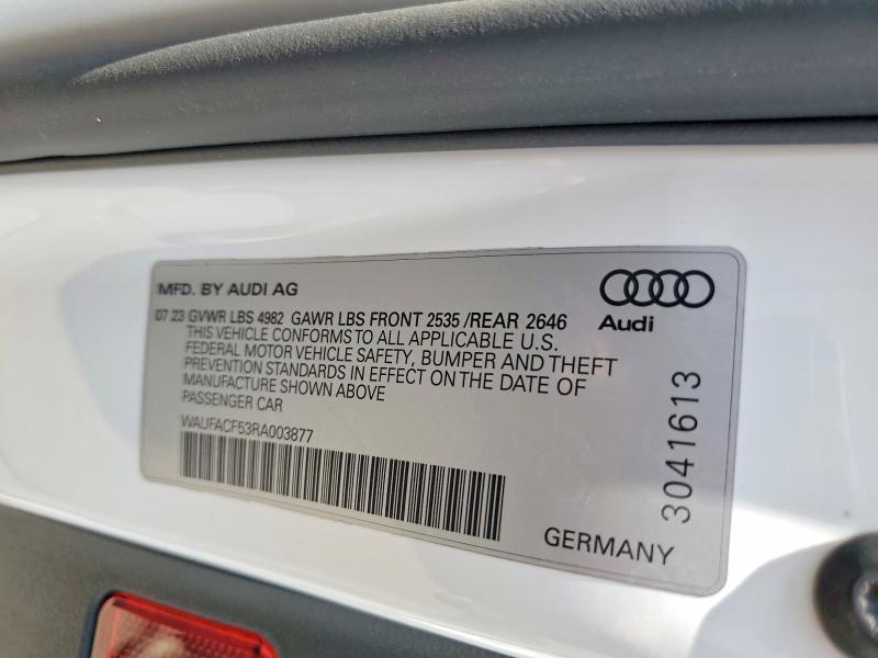 Aukcja sprzedaży 2024 Audi A5, vin: WAUFACF53RA003877, numer aukcji: 63110516