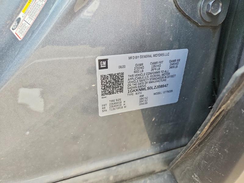 2020 Gmc Acadia მანქანა იყიდება აუქციონზე, vin: 1GKKNMLS0LZ208947, აუქციონის ნომერი: 62323436