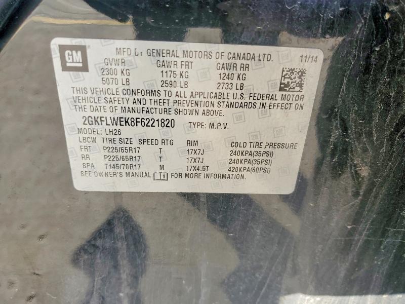 Продажа на аукционе авто 2015 Gmc Terrain, vin: 2GKFLWEK8F6221820, номер лота: 61107116