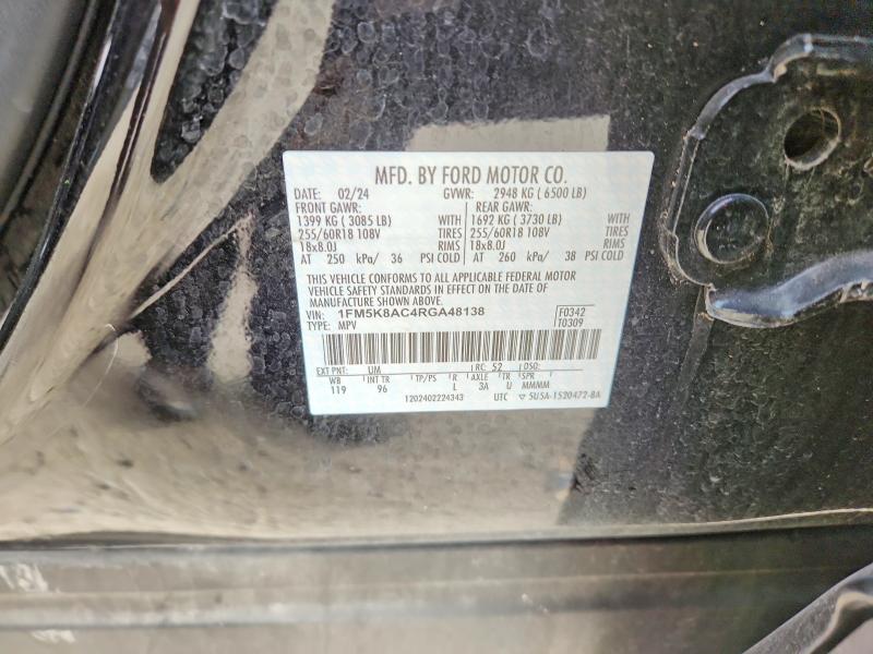 Продаж на аукціоні авто 2024 Ford Explorer, vin: 1FM5K8AC4RGA48138, номер лоту: 62685376