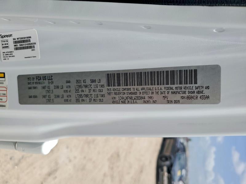 60670616 :رقم المزاد ، 1C4HJXFN0LW283044 vin ، 2020 Jeep Wrangler Unlimited مزاد بيع