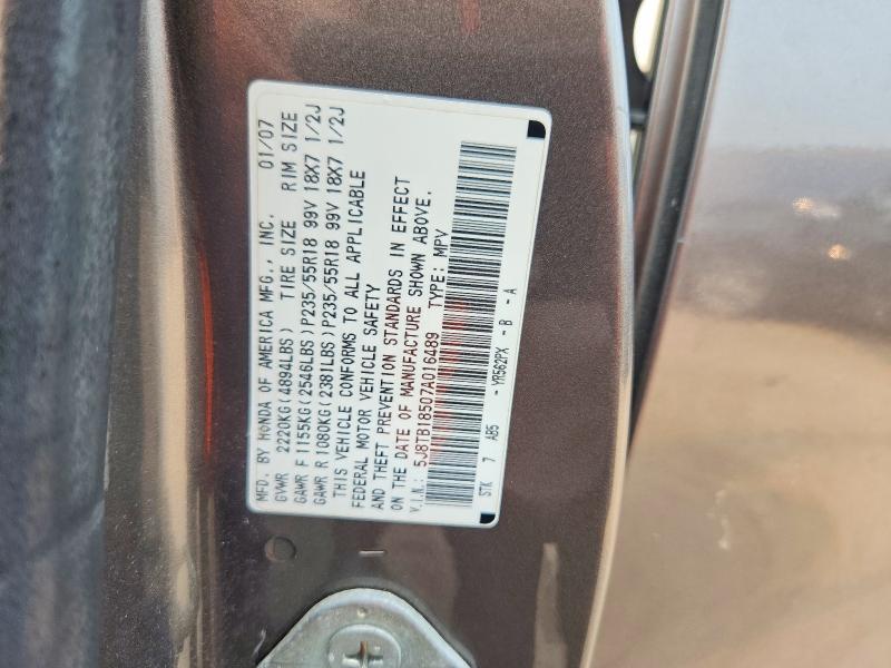 61759996 :رقم المزاد ، 5J8TB18507A016489 vin ، 2007 Acura Rdx مزاد بيع