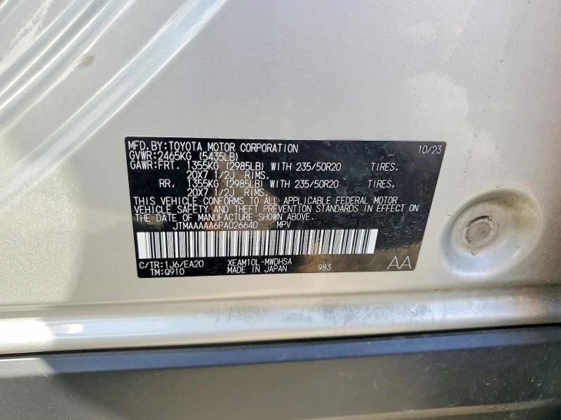 Продажа на аукционе авто 2023 Toyota Bz4x, vin: JTMAAAAA6PA026640, номер лота: 60699906