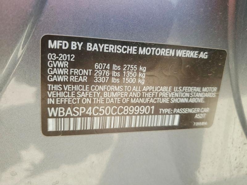 Продажа на аукционе авто 2012 Bmw 550, vin: WBASP4C50CC899901, номер лота: 57962826