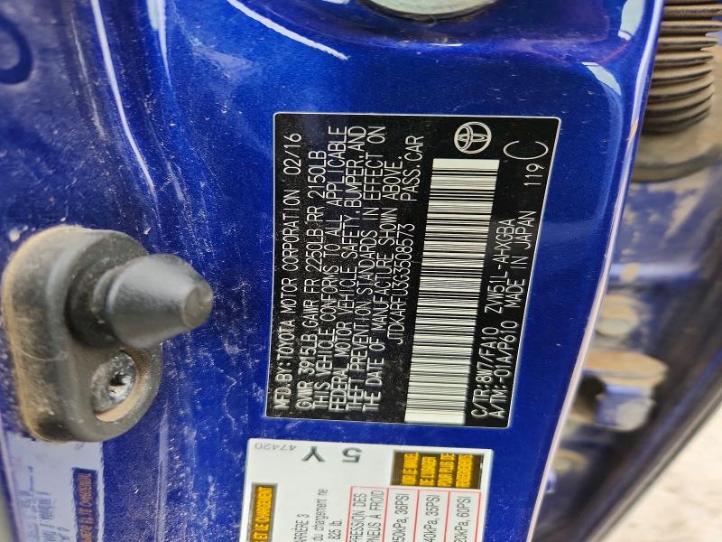 Продаж на аукціоні авто 2016 Toyota Prius, vin: JTDKARFU3G3508573, номер лоту: 60509836