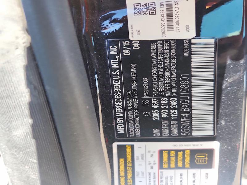 62893376 :رقم المزاد ، 55SWF4JBXGU108801 vin ، 2016 Mercedes-benz C مزاد بيع