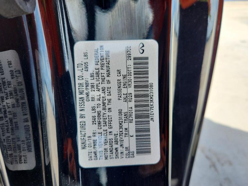 Продаж на аукціоні авто 2019 Infiniti Q60, vin: JN1EV7EK3KM231080, номер лоту: 61701536