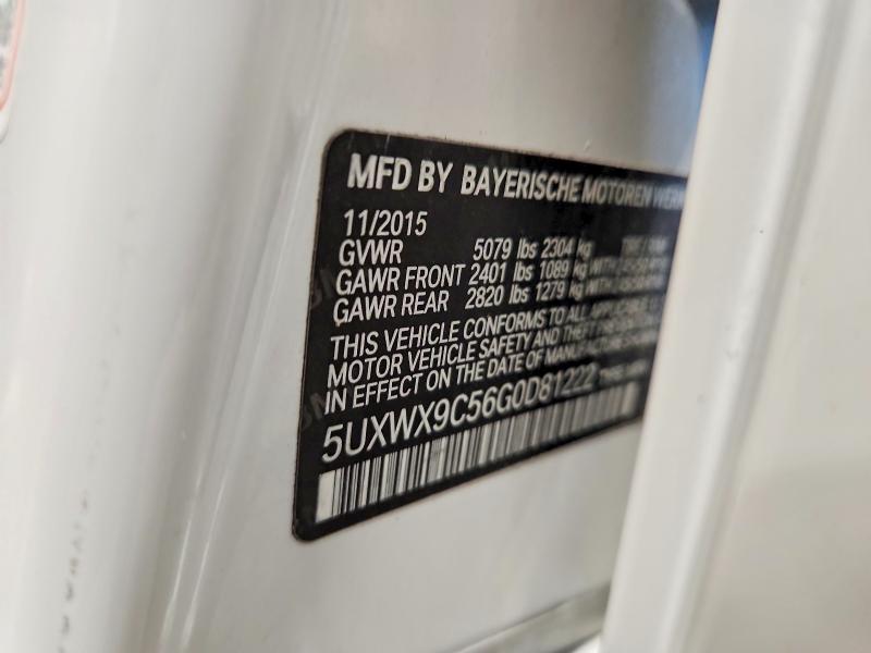 60610596 :رقم المزاد ، 5UXWX9C56G0D81222 vin ، 2016 Bmw X3 مزاد بيع