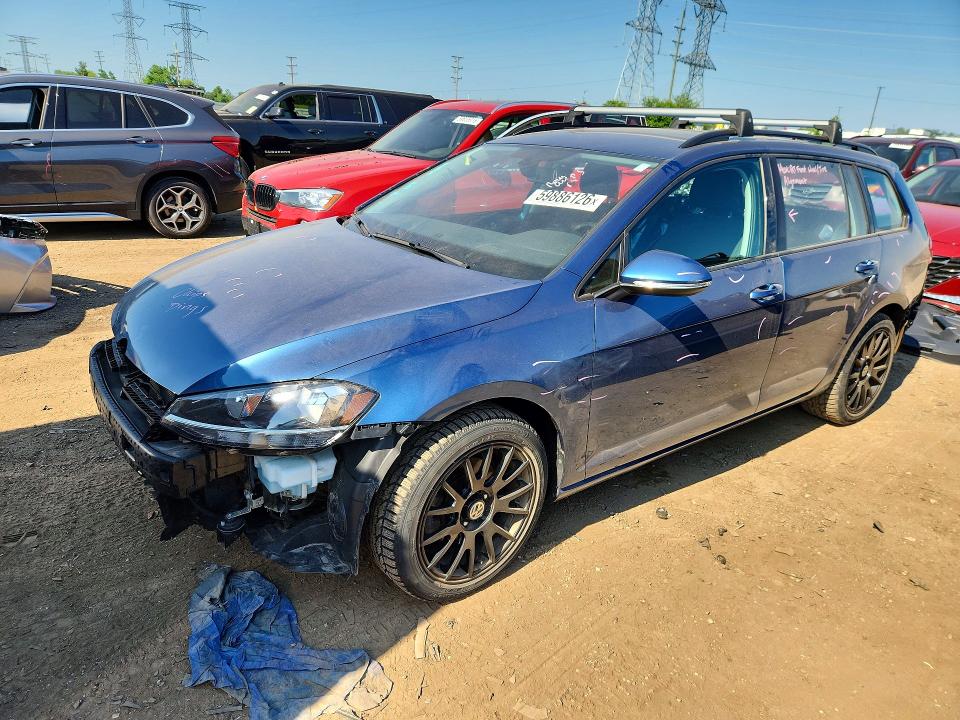 59886126 :رقم المزاد ، 3VW217AUXKM500129 vin ، 2019 Volkswagen Golf Sportwagen مزاد بيع