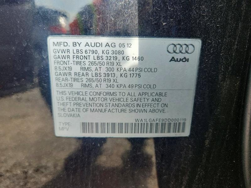 Aukcja sprzedaży 2013 Audi Q7, vin: WA1LGAFE9DD000119, numer aukcji: 62004326