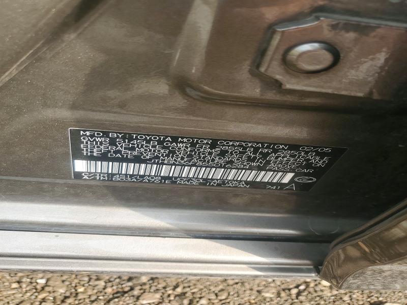 62705756 :رقم المزاد ، JTHBN36F855016284 vin ، 2005 Lexus Ls مزاد بيع