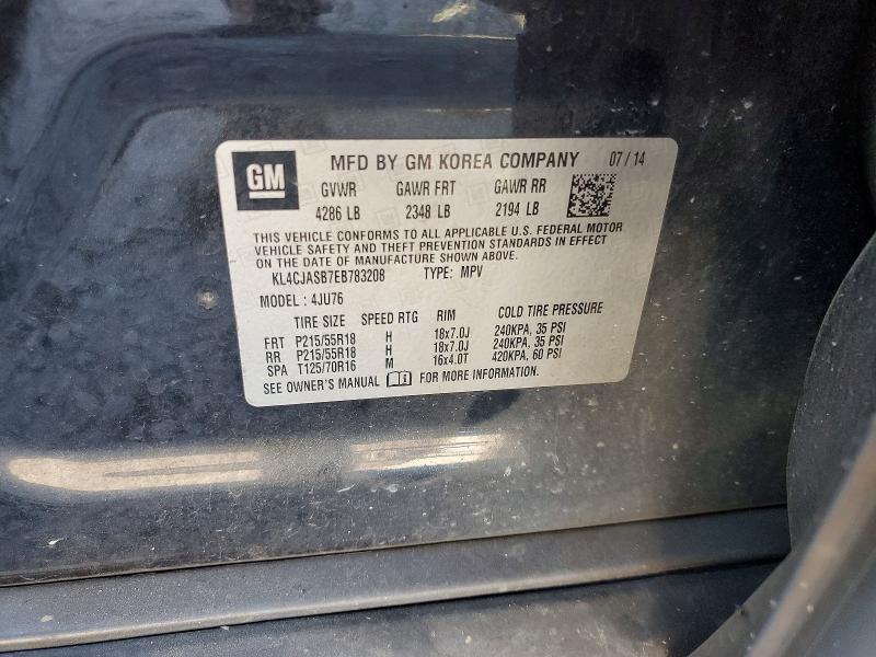 Aukcja sprzedaży 2014 Buick Encore, vin: KL4CJASB7EB783208, numer aukcji: 59404296