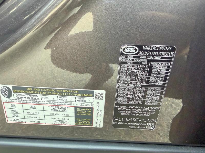 Продаж на аукціоні авто 2023 Land Rover Range Rover Sport, vin: SAL1L9FUXPA154724, номер лоту: 61633036
