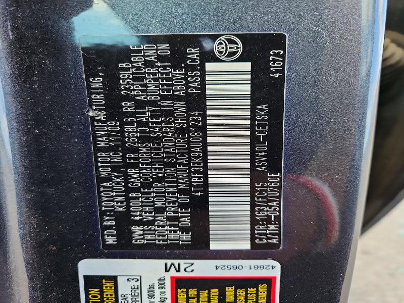 59818796 :رقم المزاد ، 4T1BF3EK9AU081234 vin ، 2010 Toyota Camry مزاد بيع