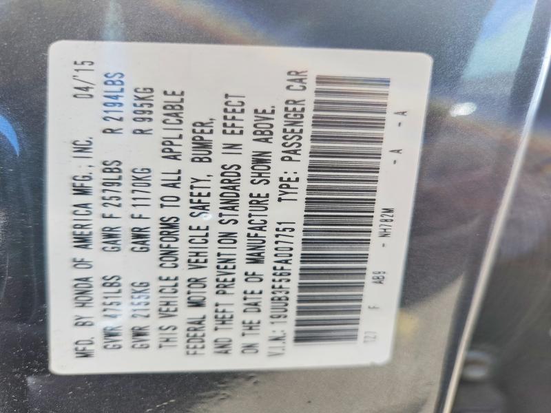 59256256 :رقم المزاد ، 19UUB3F56FA007751 vin ، 2015 Acura Tlx مزاد بيع
