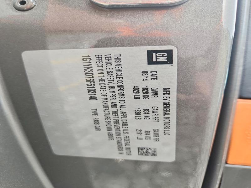 Продаж на аукціоні авто 2015 Chevrolet Corvette, vin: 1G1YK3D76F5102140, номер лоту: 62046036
