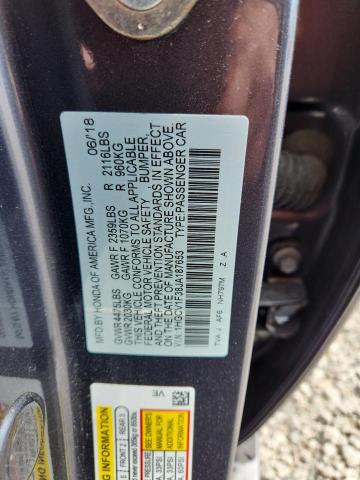 Aukcja sprzedaży 2018 Honda Accord, vin: 1HGCV1F38JA187653, numer aukcji: 58800246