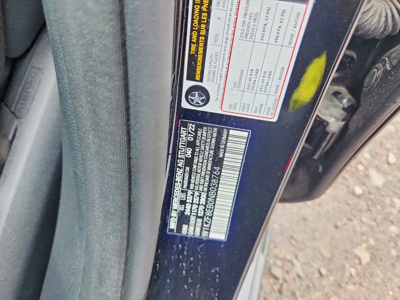 60305856 :رقم المزاد ، W1KZF8EB0NB038764 vin ، 2022 Mercedes-benz E مزاد بيع
