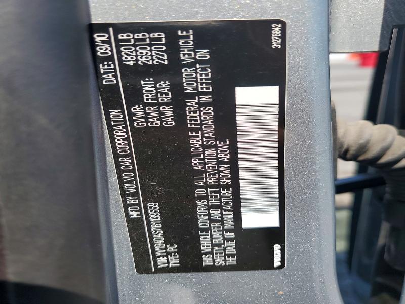 62326526 :رقم المزاد ، YV1940AS7B1139559 vin ، 2011 Volvo S80 مزاد بيع