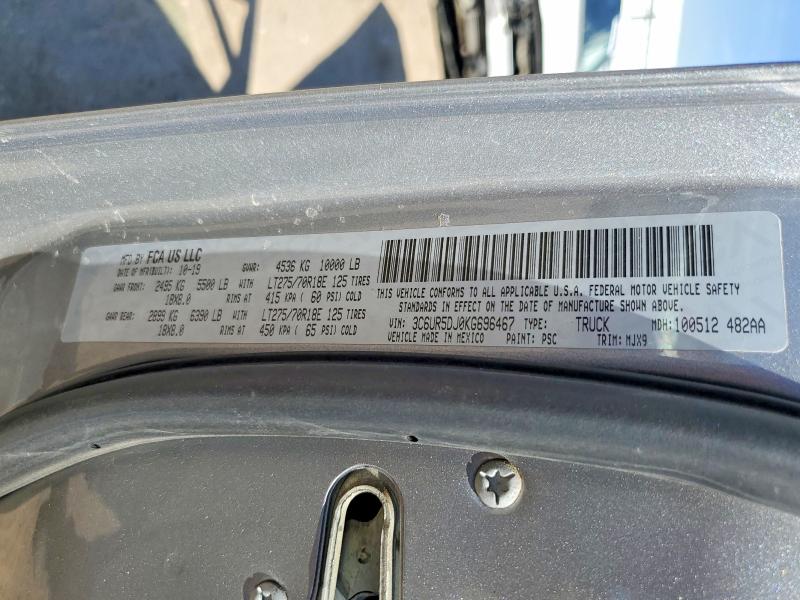 Продажа на аукционе авто 2019 Ram 2500, vin: 3C6UR5DJ0KG696467, номер лота: 61159116