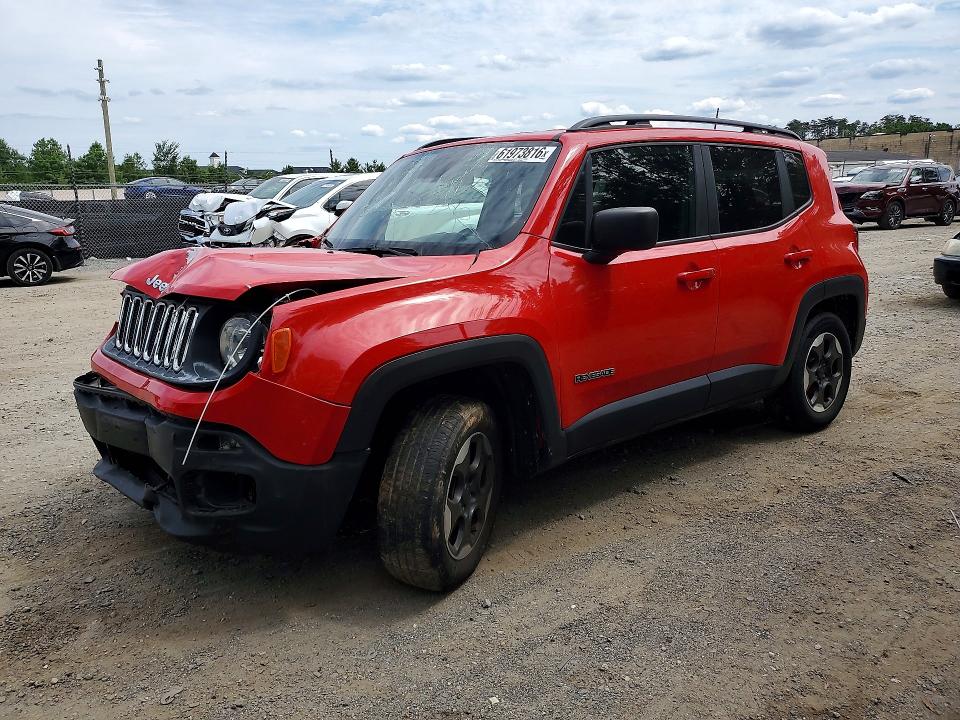 Продаж на аукціоні авто 2018 Jeep Renegade, vin: ZACCJBAB8JPG78920, номер лоту: 61973816