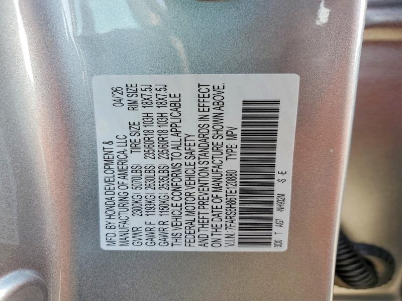 62222956 :رقم المزاد ، 7FARS6H86TE120880 vin ، 2026 Honda Cr-v مزاد بيع