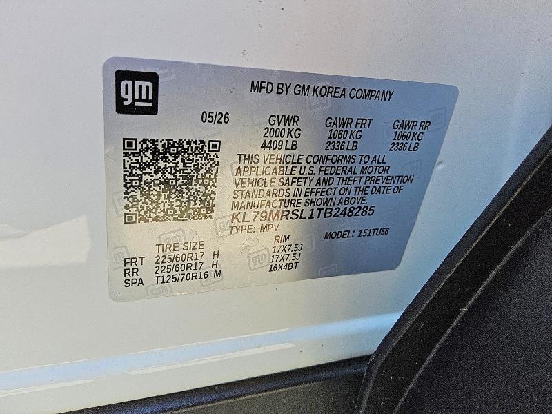 Продаж на аукціоні авто 2026 Chevrolet Trailblazer, vin: KL79MRSL1TB248285, номер лоту: 60673726