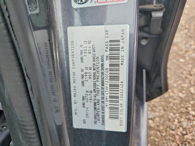 Aukcja sprzedaży 2015 Mazda 3, vin: JM1BM1V3XF1230508, numer aukcji: 62640016