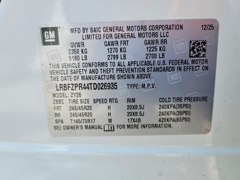 Продажа на аукционе авто 2026 Buick Envision, vin: LRBFZPR44TD026935, номер лота: 59316626