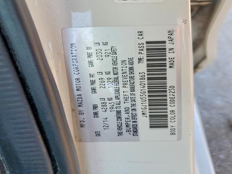Aukcja sprzedaży 2016 Mazda 6, vin: JM1GJ1U55G1401863, numer aukcji: 61058536