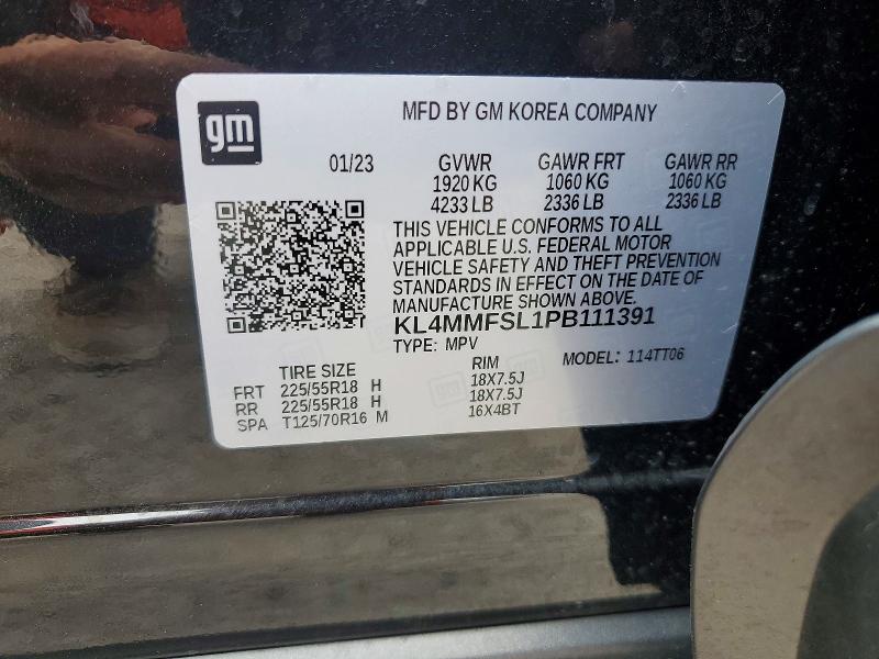60401276 :رقم المزاد ، KL4MMFSL1PB111391 vin ، 2023 Buick Encore Gx مزاد بيع