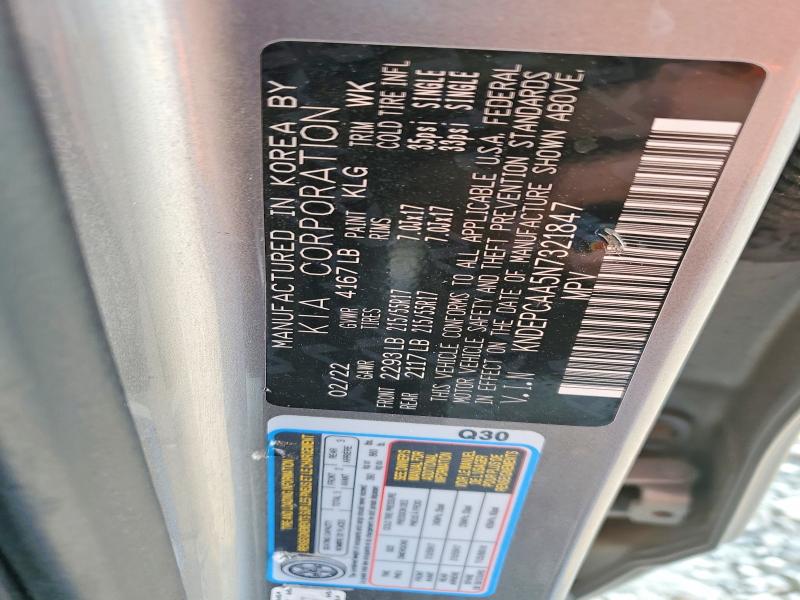 60299906 :رقم المزاد ، KNDEPCAA5N7321847 vin ، 2022 Kia Seltos مزاد بيع