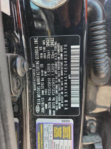 2014 Kia Sorento მანქანა იყიდება აუქციონზე, vin: 5XYKW4A7XEG483976, აუქციონის ნომერი: 61058376
