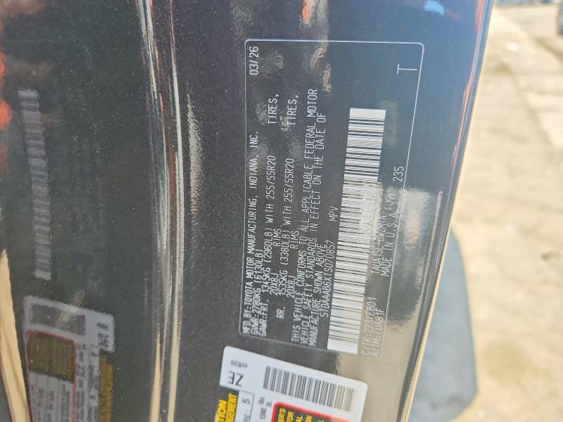 Aukcja sprzedaży 2026 Lexus Tx 350, vin: 5TDAAAB6XTS070857, numer aukcji: 59149396