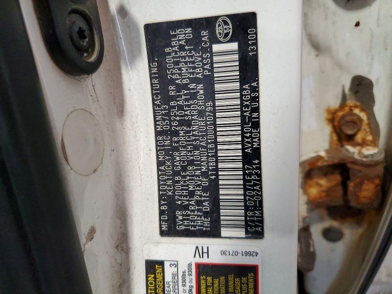 Aukcja sprzedaży 2013 Toyota Avalon Hybrid, vin: 4T1BD1EB1DU010799, numer aukcji: 60354426