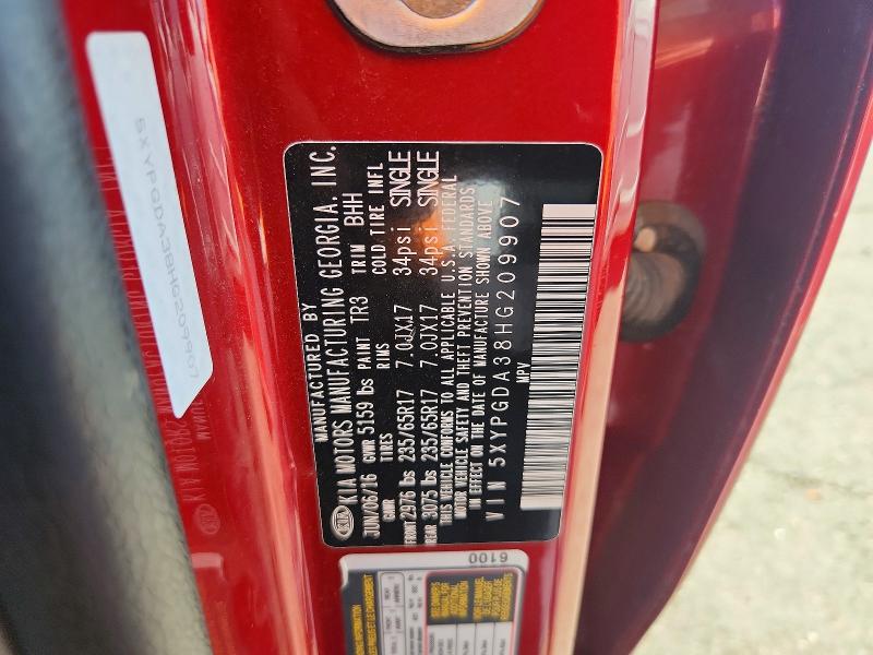 Продажа на аукционе авто 2017 Kia Sorento, vin: 5XYPGDA38HG209907, номер лота: 60602156