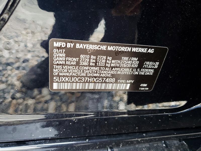 Продаж на аукціоні авто 2017 Bmw X6, vin: 5UXKU0C37H0G57488, номер лоту: 59912376