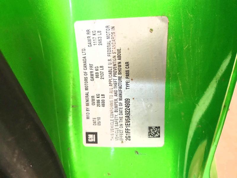 Продажа на аукционе авто 2010 Chevrolet Camaro, vin: 2G1FF1EV6A9224909, номер лота: 62306156