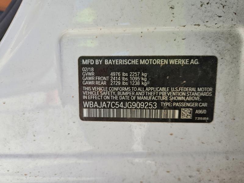 Продажа на аукционе авто 2018 Bmw 530, vin: WBAJA7C54JG909253, номер лота: 63187176