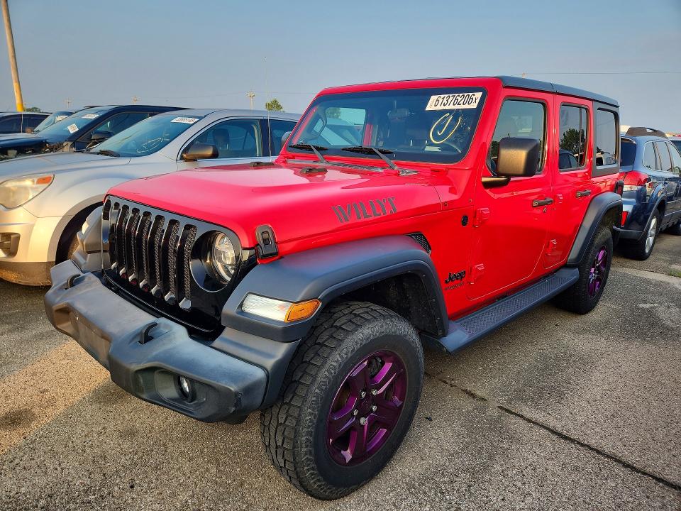 61376206 :رقم المزاد ، 1C4HJXDNXLW188686 vin ، 2020 Jeep Wrangler Unlimited مزاد بيع