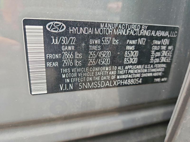 Продаж на аукціоні авто 2023 Hyundai Santa Fe, vin: 5NMS5DALXPH488054, номер лоту: 62848506