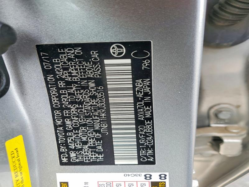Aukcja sprzedaży 2018 Toyota Camry, vin: JTNB11HK9J3023516, numer aukcji: 62304936