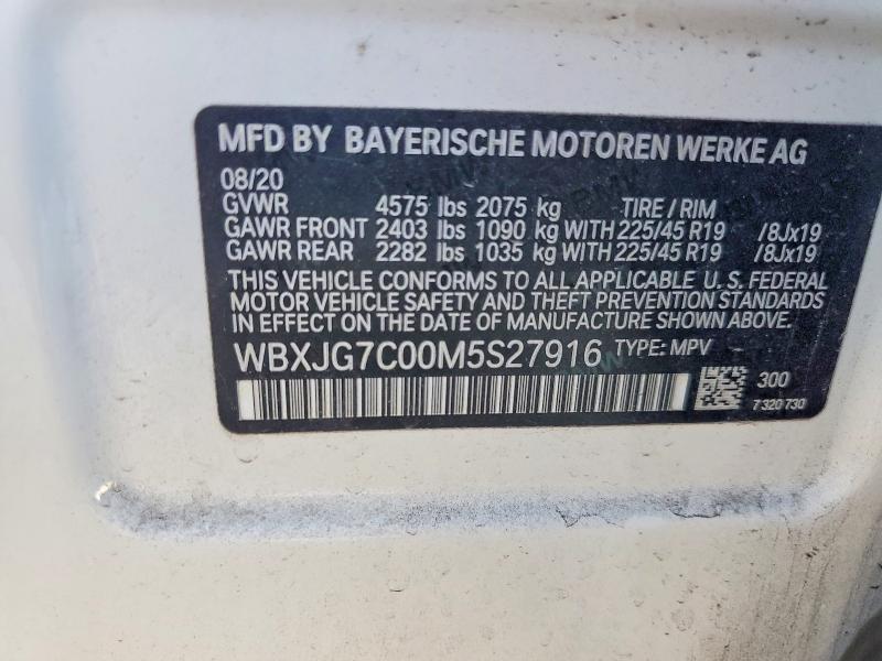 Aukcja sprzedaży 2021 Bmw X1, vin: WBXJG7C00M5S27916, numer aukcji: 59821586