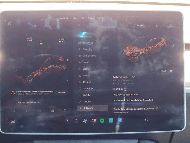 Aukcja sprzedaży 2022 Tesla Model Y, vin: 7SAYGDEE2NA019460, numer aukcji: 60500846