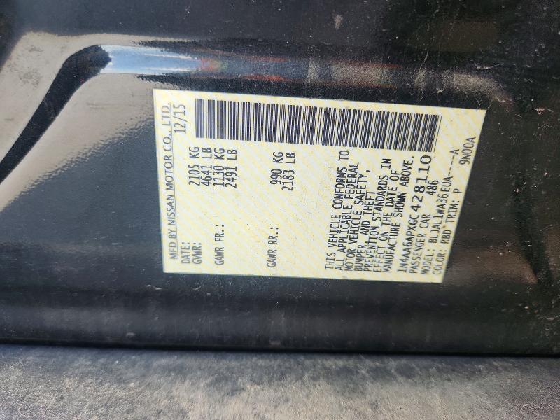 Продажа на аукционе авто 2016 Nissan Maxima, vin: 1N4AA6APXGC428110, номер лота: 85607625