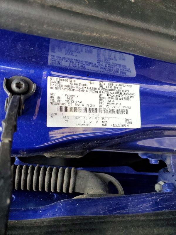 Aukcja sprzedaży 2014 Ford Focus, vin: 1FADP3N21EL398419, numer aukcji: 61426396